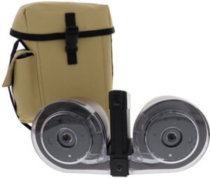 Iver Johnson Magazine AR15 - 223 100RD Drum BLK/TAN Poly