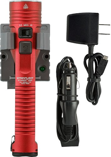 Streamlight Stinger 2020 LED - W/120V Ac/12V DC Charger Red