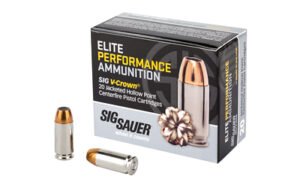 SIG Ammo 40SW 165GR JHP 20/200
