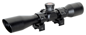 Truglo Tru-Brite 4X32MM Scope - Tactical Mil-Dot W/Rings Black
