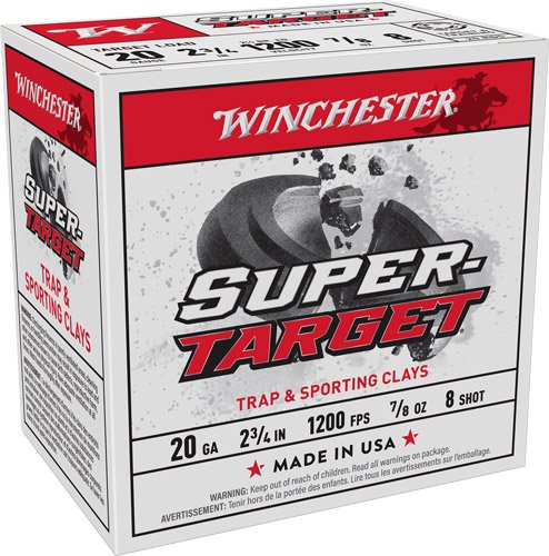 Winchester Target 20GA 2.75" - 7/8OZ #8 250RD Case