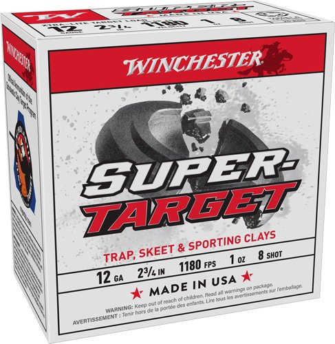 Winchester Target 12GA 2.75" - 1OZ #8 1180FPS 250RD Case Lot