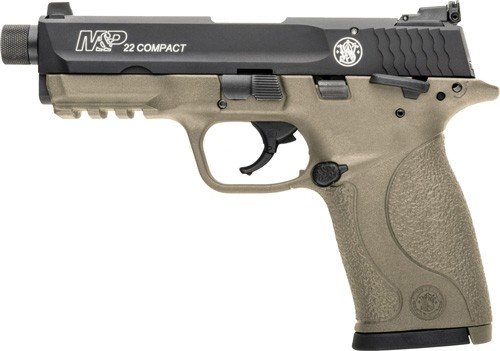 S&W M&P22 Compact 22LR 3.56" - As 10-Shot Matte FDE Threaded - Image 2