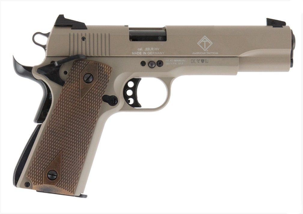 American Tactical Inc GSG M1911 22LR TAN/WD 5" 10+1