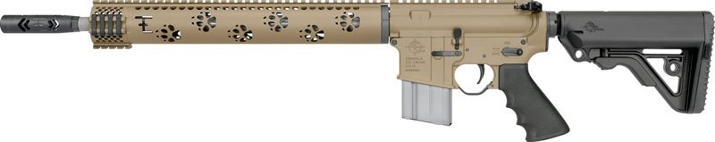 Rra LAR15 PREDATOR2 223 Wylde - 6 Pos STK 16" BBL Rockote TAN - Image 2