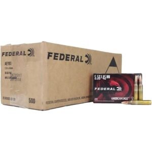 Federal American Eagle Rifle Ammunition 5.56mm 55gr FMJ 3165 fps 500/ct (25-20/ct)