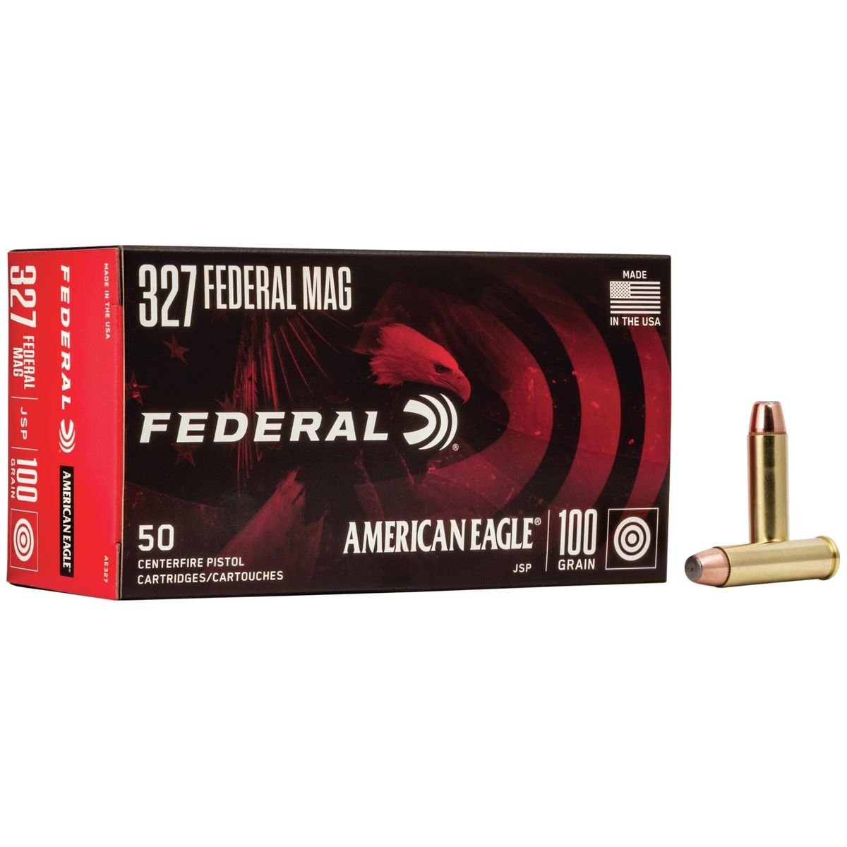 Federal American Eagle Handgun Ammunition .327 Mag 100 gr SP 1500 fps 50/ct