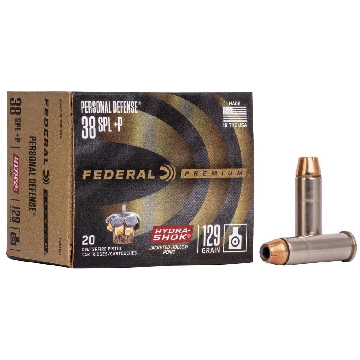 Federal Premuim Personal Defense Handgun Ammunition 38 Spl 129gr JHP 950 fps 20/ct