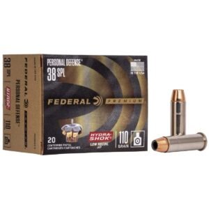 Federal Premuim Personal Defense Handgun Ammunition .38 Spl 110 gr JHP 980 fps 20/ct