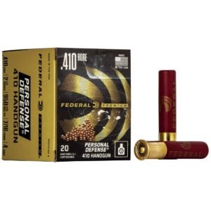 Federal Premium Personal Defense Shotshells.410 ga 2 1/2" 7/16 oz #4 950 fps 20/ct