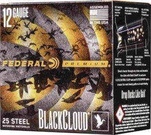 Federal Black Cloud FS Steel Shotshells 12ga 3" 1-1/4oz 1450 fps #1 25/ct