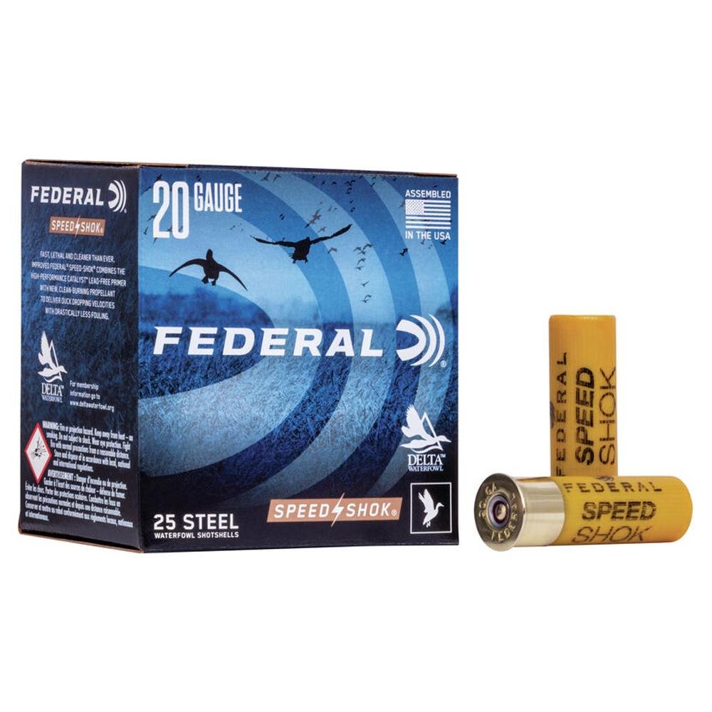 Federal Speed-Shok High Velocity Steel 20GA 2-3/4" 3/4OZ 4 Ammo 25RD