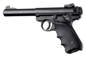 Hogue Ruger MKIV Rubber Grip with Finger Grooves and Right Hand Thumb Rest Black