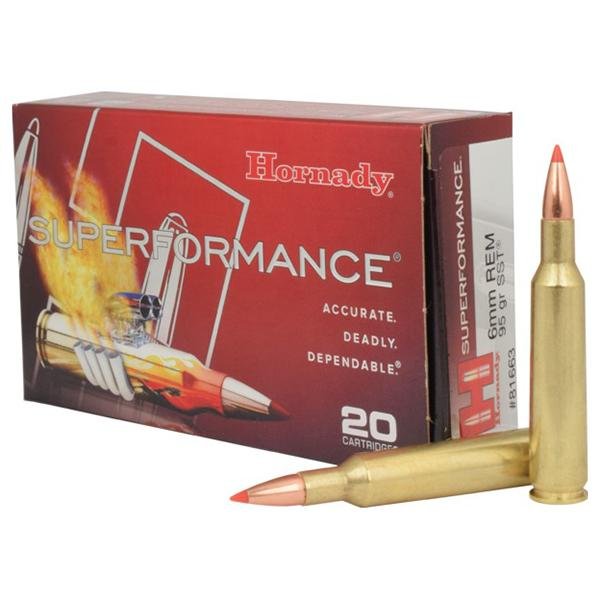 Hornady Superformance Rifle Ammunition 6mm Rem 95 gr SST 3235 fps 20/ct
