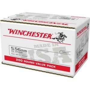 Winchester USA Lake City M193 Rifle Ammunition 5.56X45 NATO 55 gr. FMJ 3240 fps 200/ct