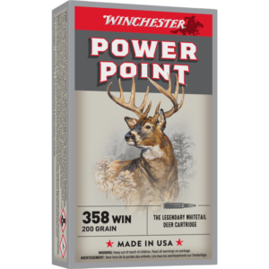 Winchester Power Point Rifle Ammunition .358 WIN 200gr JSP 2490 fps 20/ct