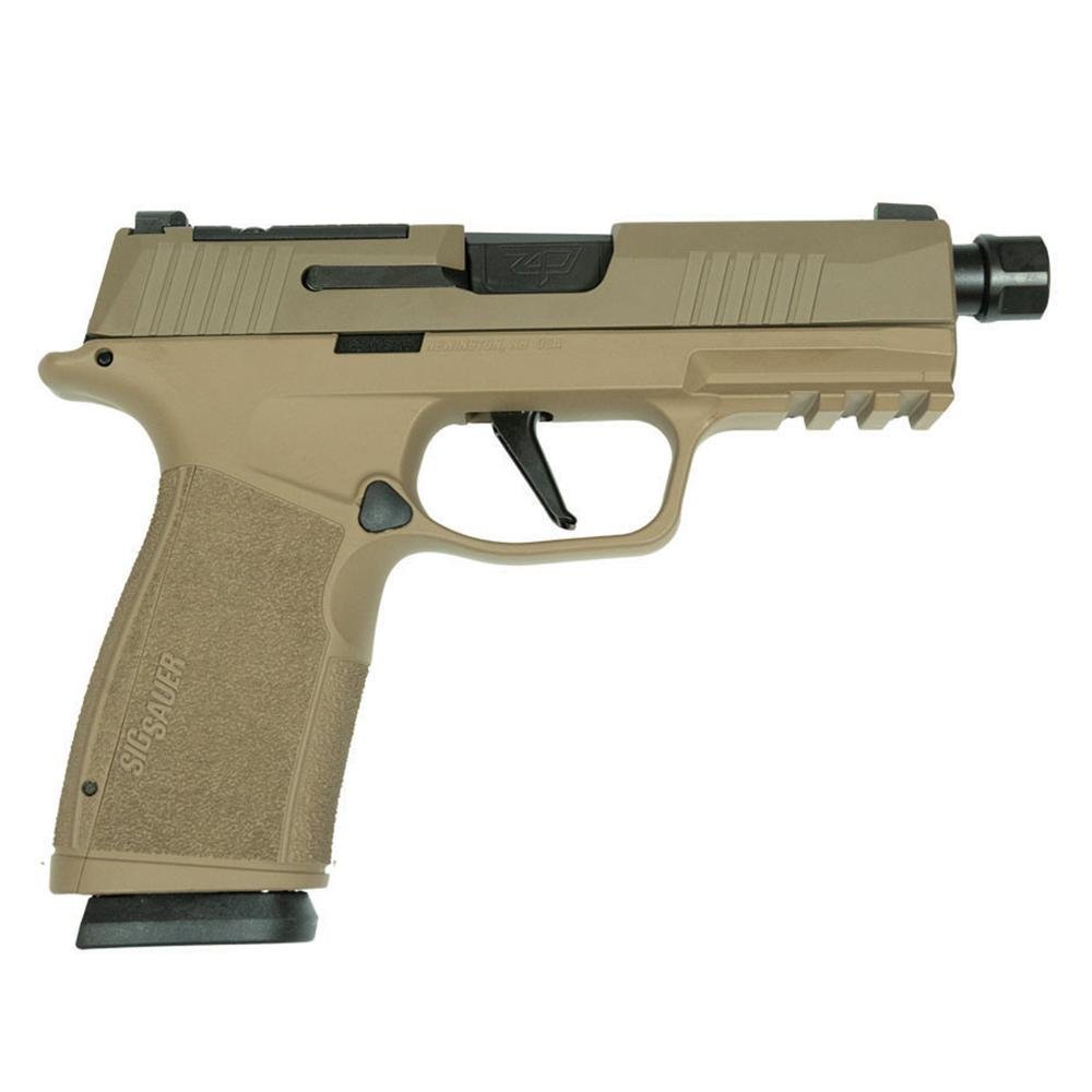 Sig Sauer P365 XMacro Handgun 9mm Luger 17rd Magazines (2) 3.7" Threaded Barrel Two Tone Tan TB