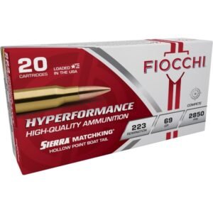 Fiocchi Hyperformance Match Rifle Ammunition .223 Rem 69 gr HPBT 2850 fps 20/ct