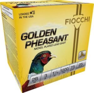Fiocchi Golden Pheasant Shotshells 28ga 3" 1-1/16oz 1200 fps #7.5 25/ct