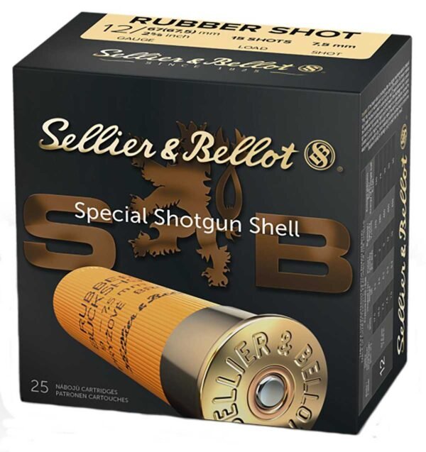 Sellier & Bellot Shotgun Ammunition 12 ga 2 5/8" 15 plts Rubber 25/ct