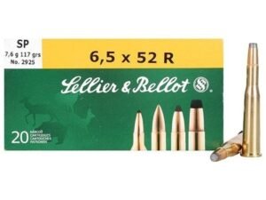 Sellier & Bellot Rifle Ammunition 6.5x52R 117 gr SP 775 fps 20/ct