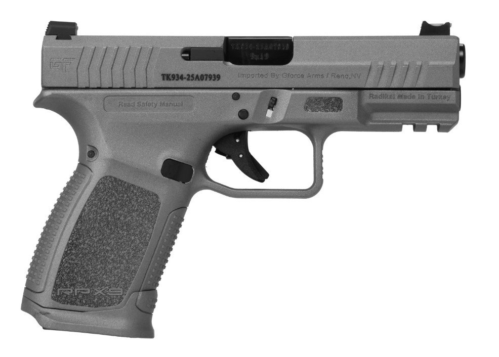 Gforce Arms RPX3C9 9mm 4" GRY Full 15+1