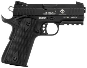 GSG GERG2210GSG9CA 922 *CA Compliant 22 LR 10+1 3.40" All Black Steel Barrel, Serrated Slide, Zinc Alloy w/Picatinny Rail & Beavertail Frame, Black Double Diamond Polymer Grip