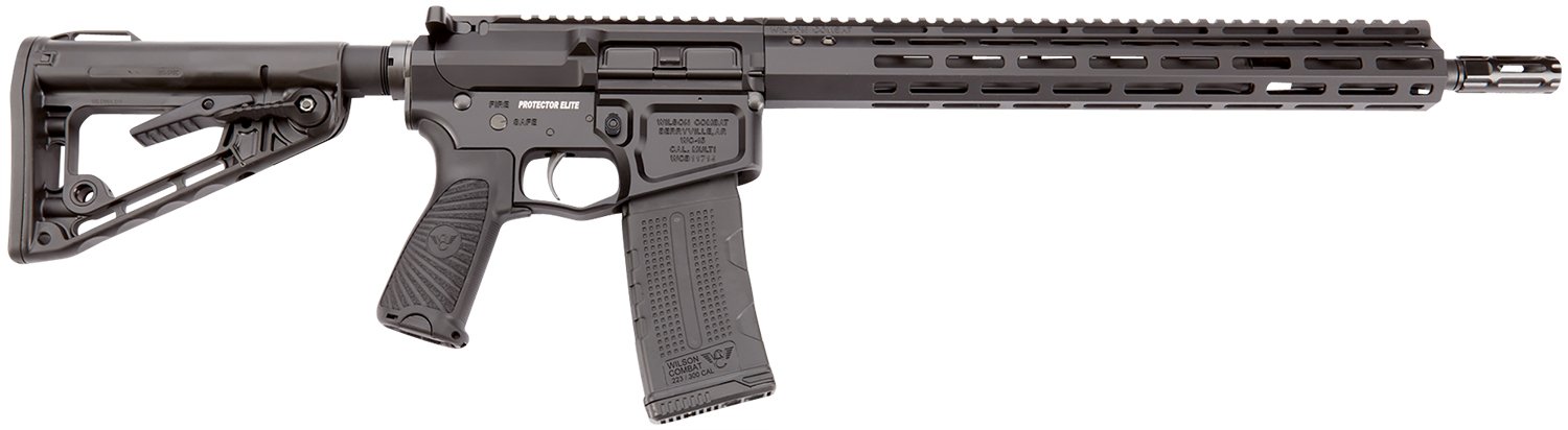 Wilson Combat TRPEC556BL Protector Elite Carbine 5.56x45mm NATO 30+1 16.25" Black Match Grade Barrel, Black Armor-Tuff Aluminum Receiver, Black Synthetic Wilson/Rogers Super Stoc Stock