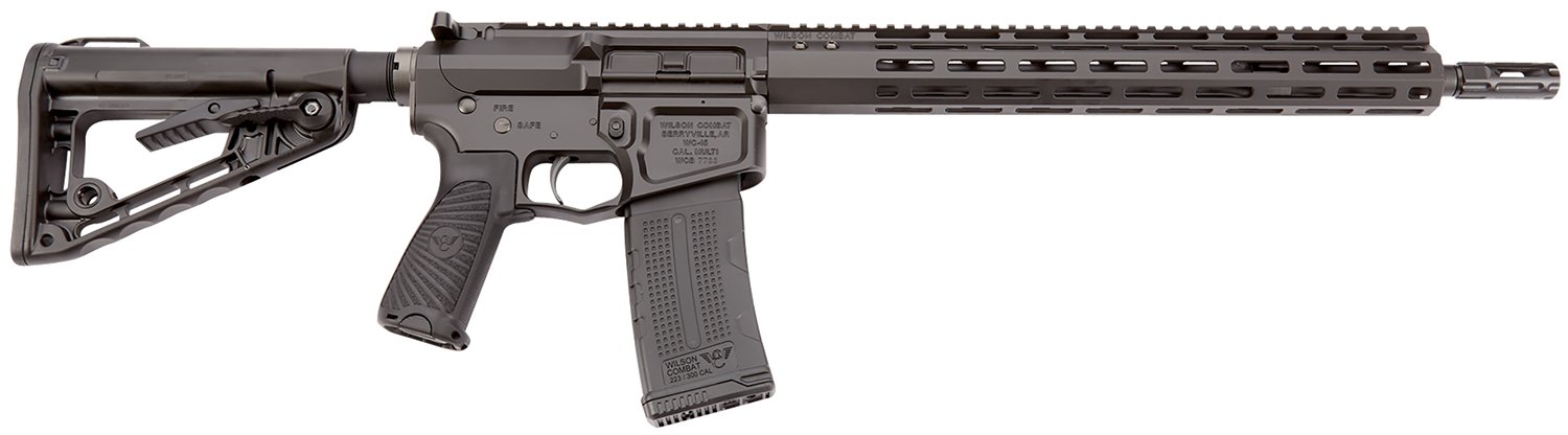 Wilson Combat TRRCRB556168F Recon Tactical 223 Rem/5.56 NATO 30+1 16" Black Fluted Threaded Barrel, Black Armor-Tuff Aluminum Receiver, M-LOK Handguard, Black Synthetic Wilson/Rogers Super Stoc Stock