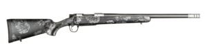 Christensen Arms 8010615100 Ridgeline FFT Full Size 308 Win 4+1, 20" Stainless Steel Threaded Barrel, Stainless Aluminum Receiver, Black w/Gray Accents Fixed Sporter w/Flash Forged Technology Stock
