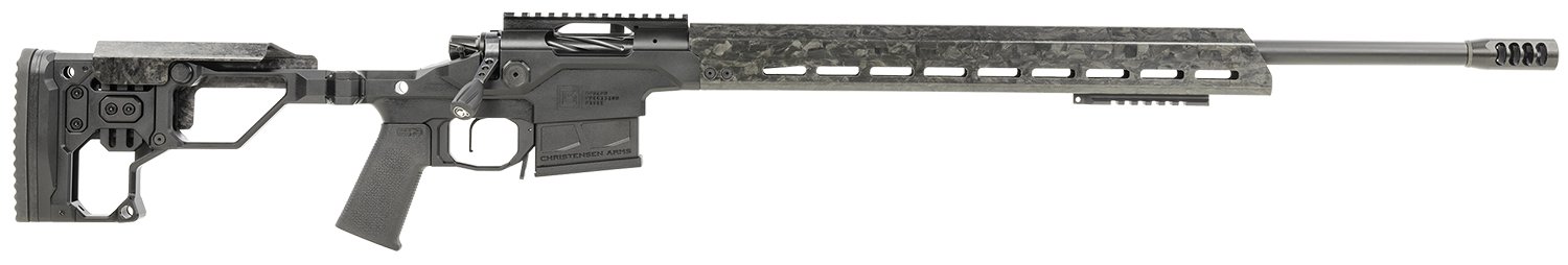 Christensen Arms 8010300300 Modern Precision 300 Win Mag 5+1 26" Threaded Carbon Fiber Barrel, Black Nitride Finish, Tungsten Anodized Folding Stock, Polymer Grip