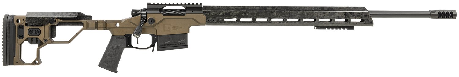 Christensen Arms 8010301600 Modern Precision 223 Rem 16" Threaded Carbon Fiber Barrel 5+1, Black Nitride Finish, Desert Brown Anodized Folding Stock, Polymer Grip