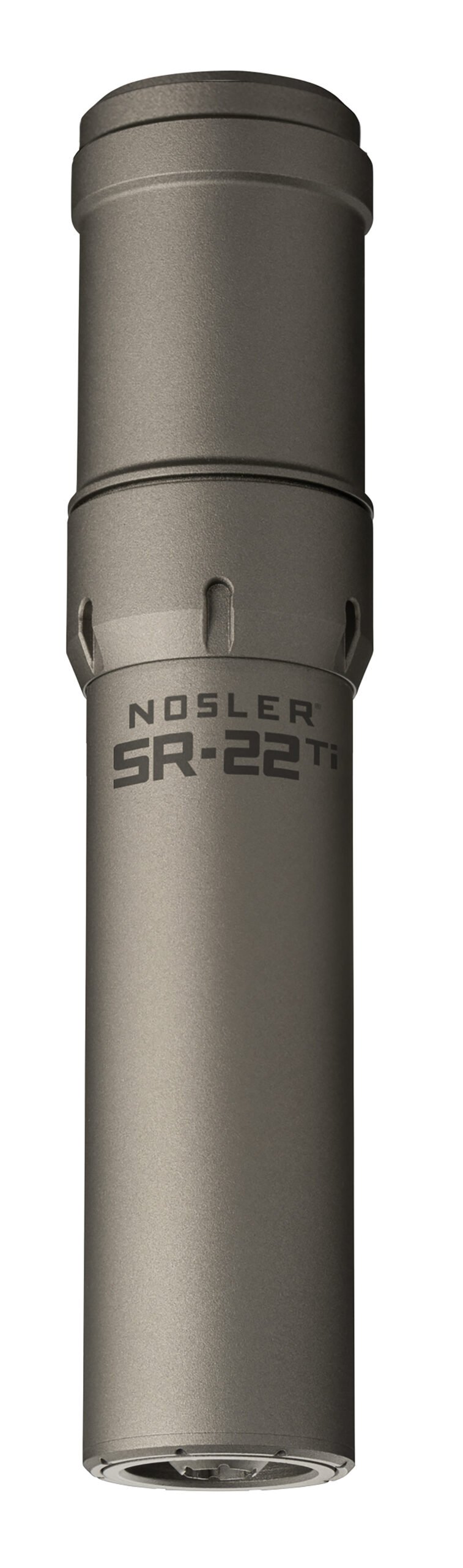 Nosler 90628 SR-22TI 22 Cal 1.74"D Gray Finish Made of Titanium with 1/2" 28 tpi Thread Pattern