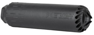 Huxwrx 2748 FLOW 762 TI 30 Cal (7.62mm), 6.70" Long 1.80" Diameter, Black Titanium, 5/8"-24 tpi DT Mount