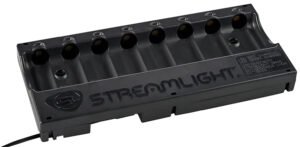 Streamlight 20234 8-Unit Bank Charger Black SL-59/CR123A Battery 100V/120V/AC