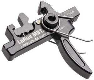 Larue Tactical LTMBT2SSB MBT-2S Black Two-Stage Straight Fits AR10/AR15