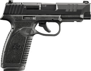 FN 66101759Micro-Compact Frame 9mm Luger 18+1 3.80" Black Target Crown Steel Barrel, Black PVD Optic Cut/Serrated Stainless Steel Slide & Polymer Frame w/Picatinny Rail, Interchangeable Backstrap Grip