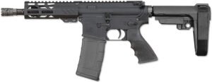 Rock River Arms BLK2132 LAR-15M 300 AAC Blackout 30+1 8" Black M-LOK Handguard, Black Aluminum Picatinny Rail Receiver, Black Polymer SB Tactical SBA3 Arm Brace, Black Hogue Rubber Grip