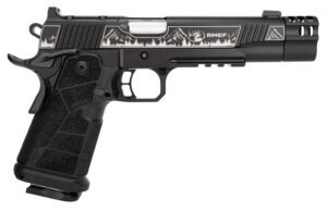 Kimber Mfg, Inc 3600305 DS Warrior Camp Guard Elite Full Size 10mm Auto 18+1 5" Matte Stainless Compensated Barrel, KimPro Black Stainless Steel Engraved Lightening Cut/Optic Ready/Serrated Slide, Bla