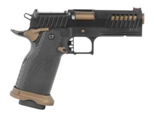 Fierce Firearms FGZ-9-C-BBZ-CS Grizz Commander 9mm Luger 10+1 4.25" Black Bull Barrel, Steel Optic Ready/Serrated Slide, Burnt Bronze Cerakote w/Black Controls Steel Frame w/Accessory Rail, RMR Footpr