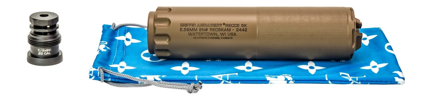 Griffin Armament GAREC5KFDEAM-W 5K RECCE 5.56mm 1.50" Flat Dark Earth Stainless Steel 1/2"x28