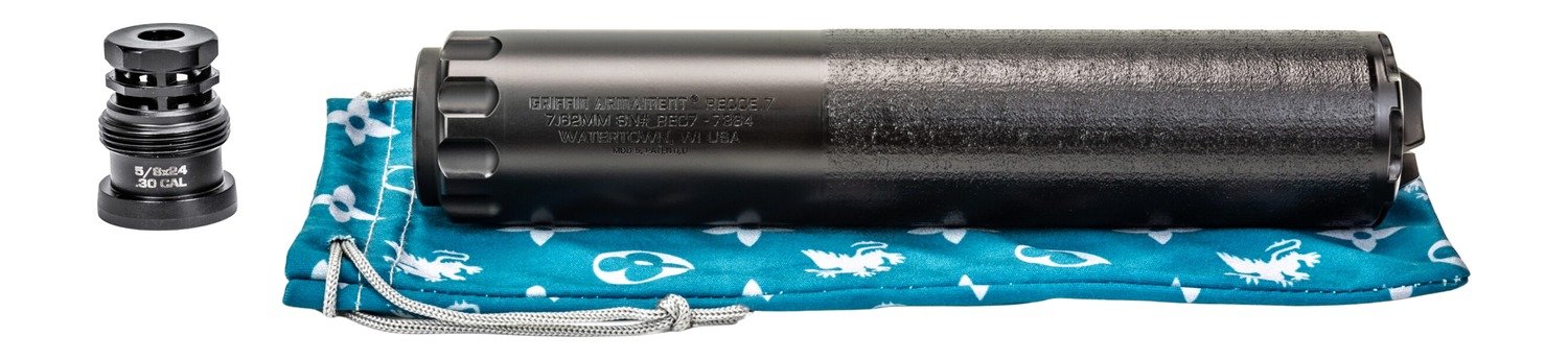 Griffin Armament GAREC7AM-W 7 RECCE 7.62mm 1.50" Black Stainless Steel