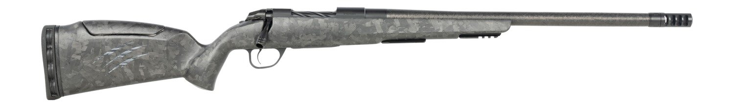 Fierce Firearms CT Rage LR Full Size 6.5 PRC 4+1 24" Carbon Fiber Match Grade Threaded Barrel, Black Cerakote Titanium Drilled & Tapped Receiver, Picatinny Rail Forend, Carbon Matrix Push Button Adj