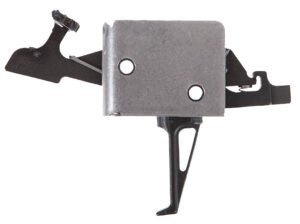 CMC Triggers 93504 Drop-In Two-Stage Flat Trigger w/ 2-4 lbs Draw Weight & Black/Silver Finish