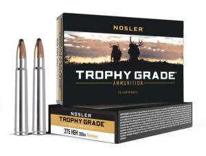 Nosler 40606 Trophy Grade Safari 375H&HMag 300gr Nosler Spitzer Partition 20 Per Box/10 Case