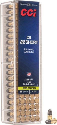 Cci CB 22 Short 29GR Lead-RN - 710FPS 100RD 50BX/CS