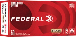 Federal Champion Brass 9mm - 124GR FMJ 50RD 20BX/CS