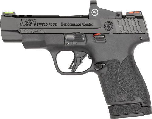 S&W PC M&P9 SHLD Plus 9mm 4" - Ported Fiber Optics W/Red Dot