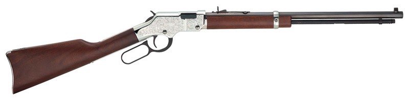 Henry H4 Silver Eagle 22WMR - 20.5" Octagon Walnut Engraved
