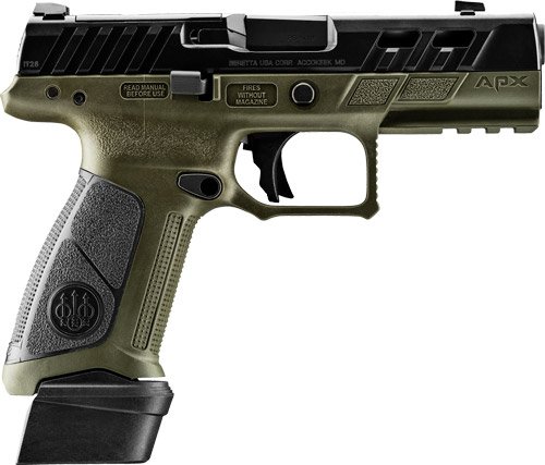 Beretta APX A1 FS Ported 9mm - 4.25" 15RD OD Green